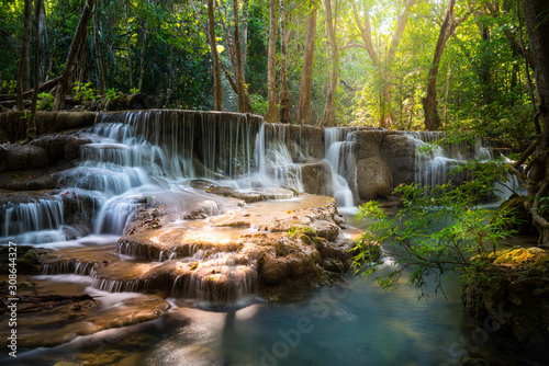 Level 6 of Huay Mae Kamin waterfall, Srinakarin Dam National Park in Kanchanaburi, Thailand