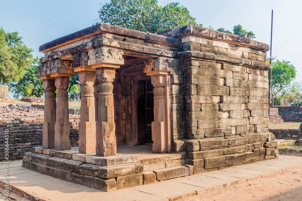 Temple 17, ancient Buddhist monument at Sanchi, Madhya Pradesh, India