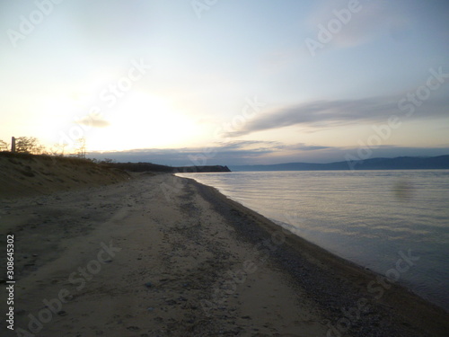 Evening on the Sarai beach. Olkhon Baikal.