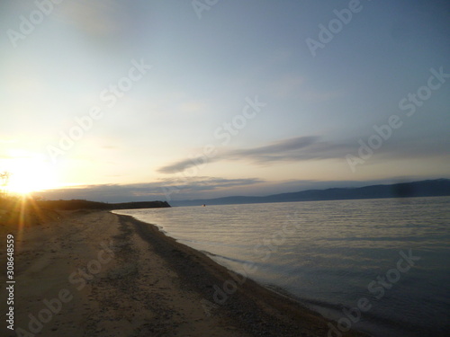 Evening landscape on the Small sea. Olkhon Baikal.