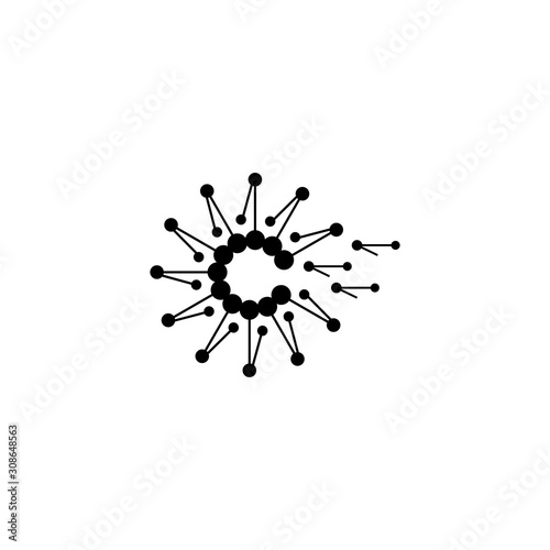 DANDELION FLOWER LOGO VECTOR TEMPLATE