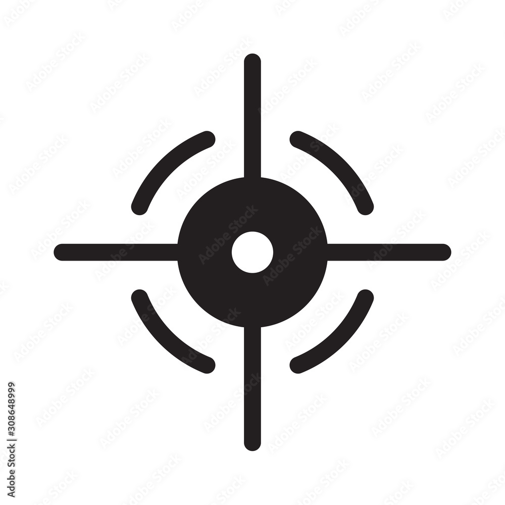 Obraz premium Target icon in vector shape with a white background