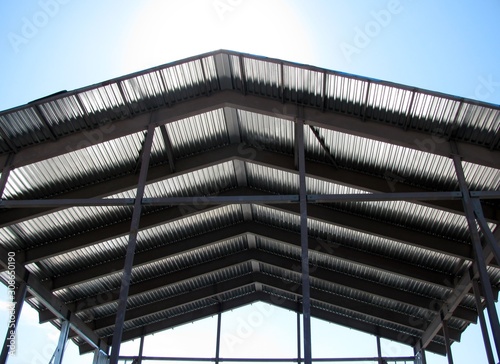 Corrugated roof top for storage or pavilion