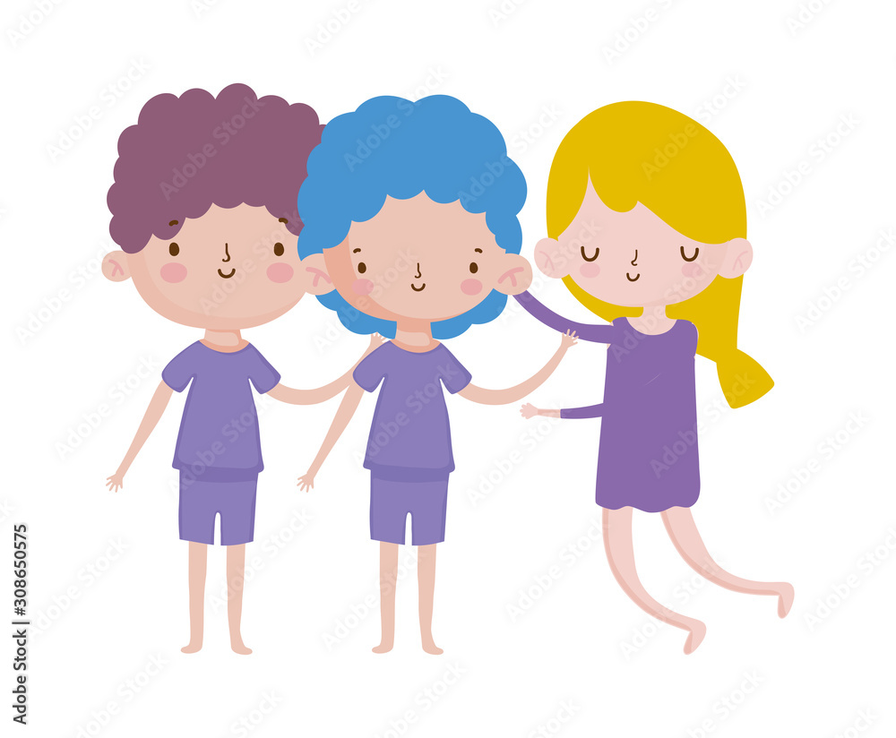 smiling group little kids cartoon characters smiling group little kids cartoon characters