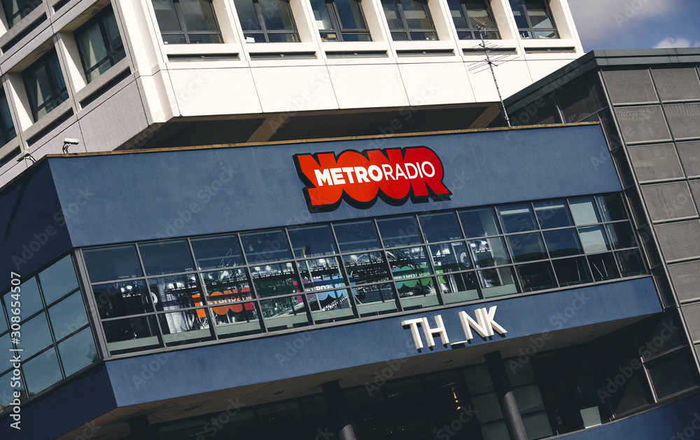 NEWCASTLE UPON TYNE, ENGLAND, UK - SEPTEMBER 17, 2019: The exterior of Metro  Radio station on Swan House Roundabout in teh centre of Newcastle. Stock  Photo | Adobe Stock