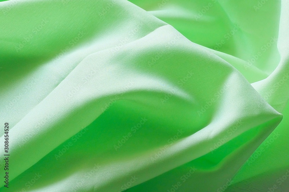 Green fabric or wave pattern of elegant Latin fabric and beautiful background cloth Green fabric or wave pattern of elegant Latin fabric and beautiful background cloth