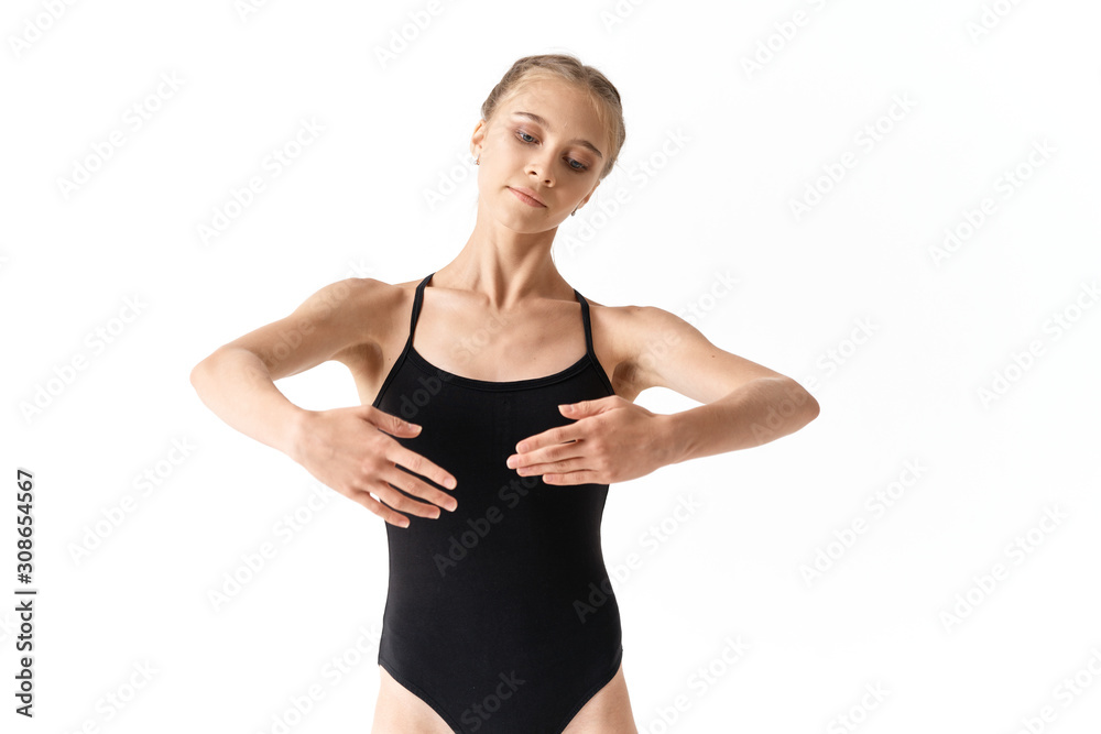 young woman doing fitness exercise