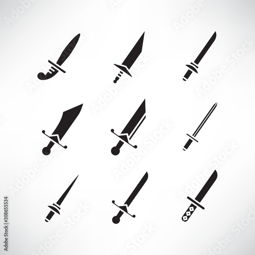 sword and rapier icons set