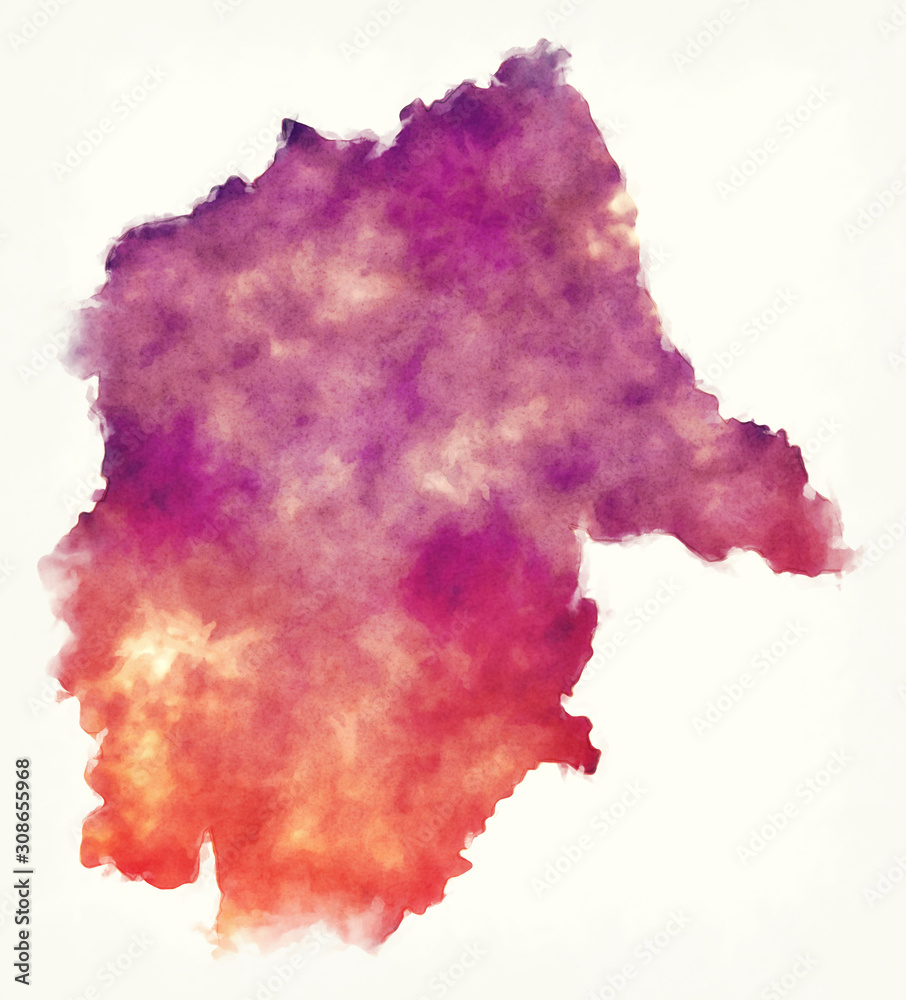 Bongolava region watercolor map of Madagascar Bongolava region watercolor map of Madagascar
