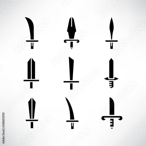 sword and rapier icons set