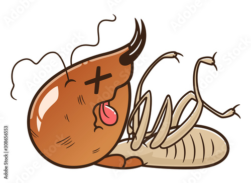 Dead termite illustration