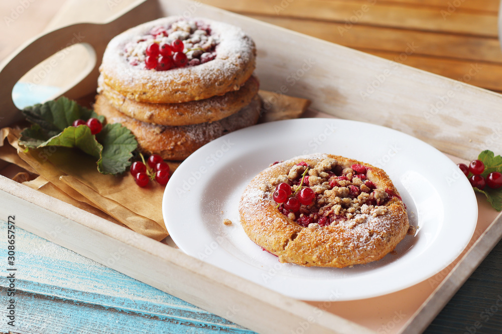 Fresh baked homemade red currant mini pies Fresh baked homemade red currant mini pies