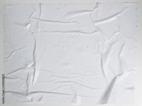 White Glued Paper Texture with Creases Surface Grunge Effect