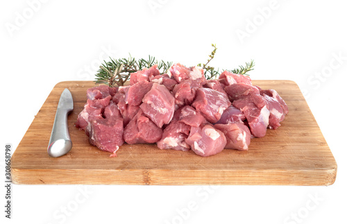 Photography lamb saute in studio