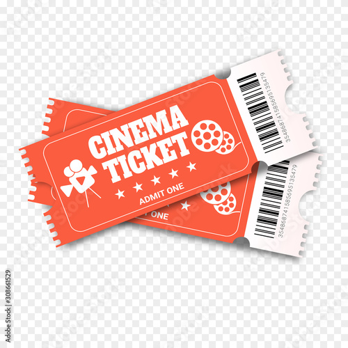 Two cinema vector tickets