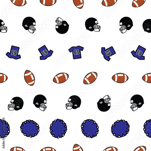 Football vector seamless pattern background