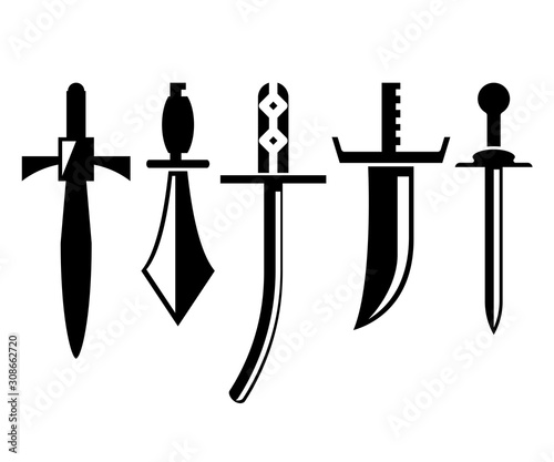 sword and rapier vector illustration