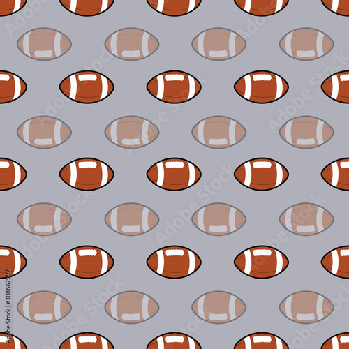 Footballs seamless pattern