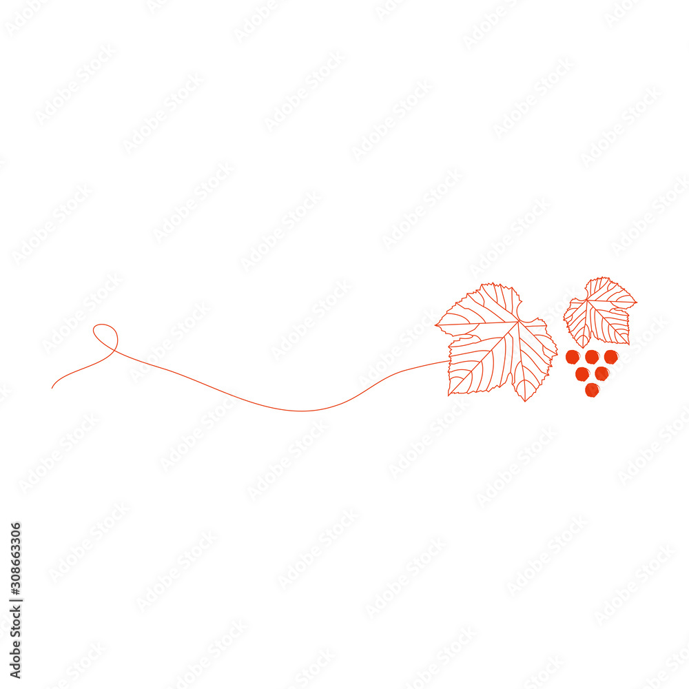 葡萄の蔦イラスト Stock Illustration Adobe Stock