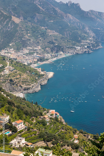 Fototapeta Naklejka Na Ścianę i Meble -  View over Gulf of Salerno from Ravello, Campania, Italy