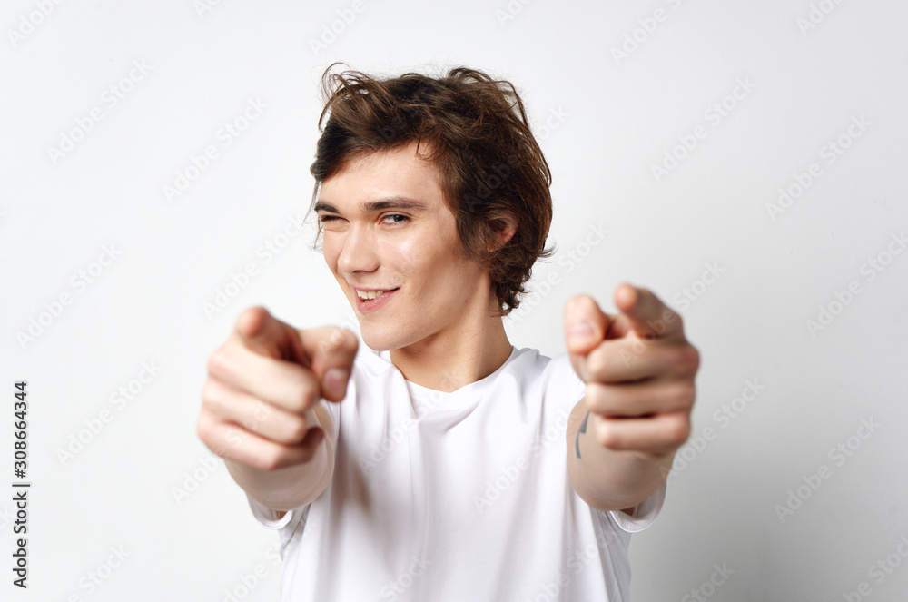 young woman with thumbs up young woman with thumbs up