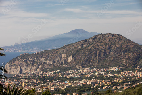 Sorrento. Italy. Aerial view of Sorrento and the Bay of Naples.