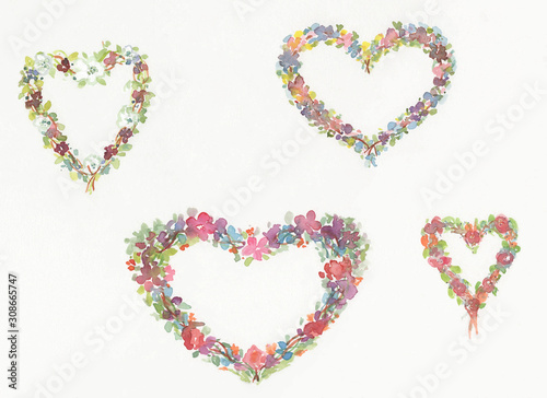set of hearts