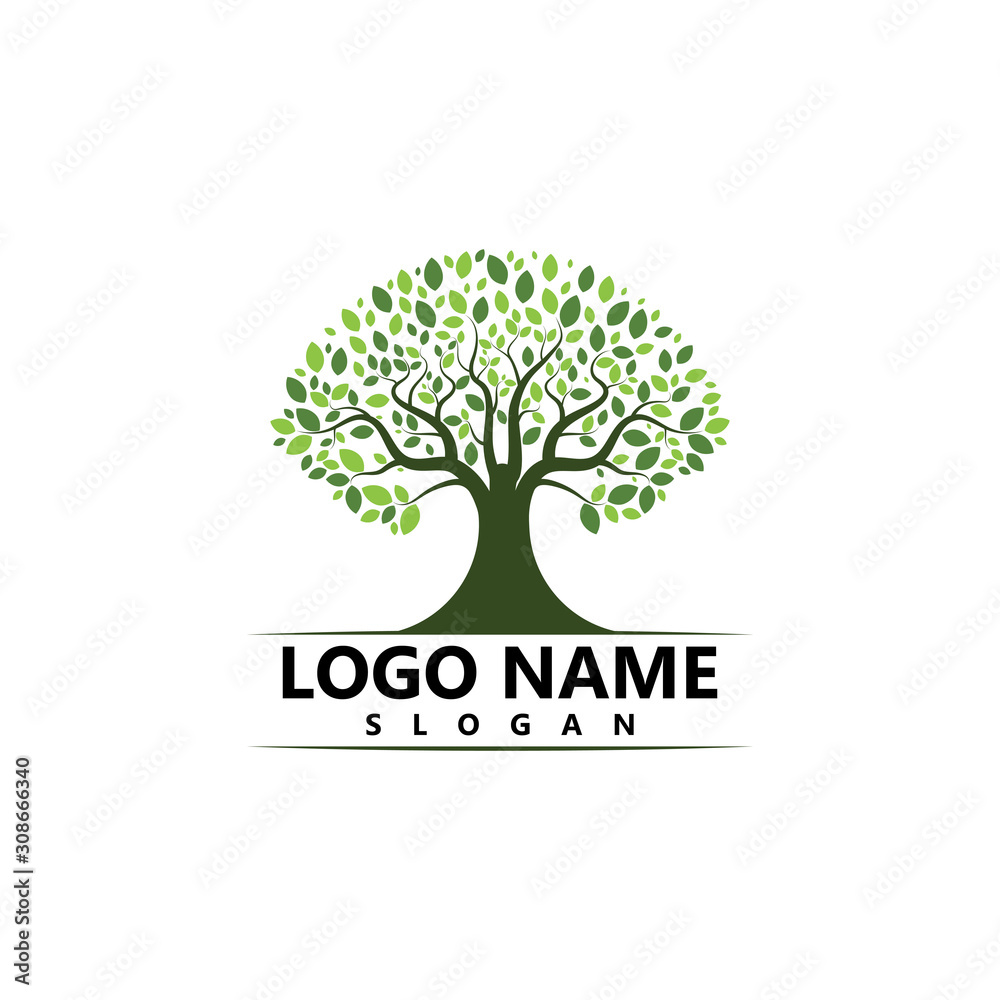 Obraz premium Tree Logo template vector icon