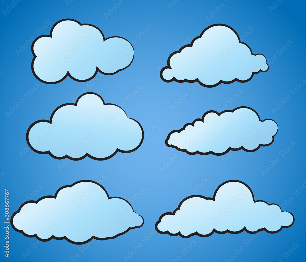 clouds drawing style , vector illustration clouds drawing style , vector illustration