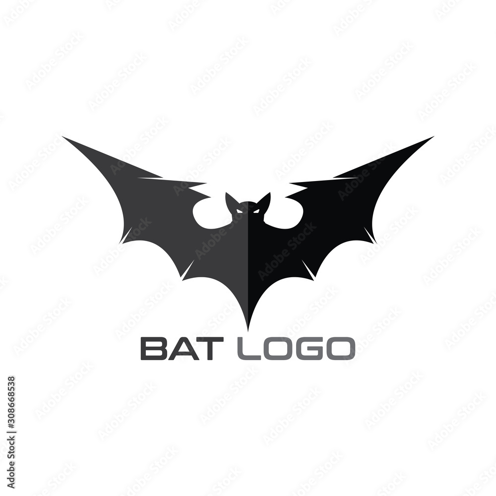 Bat open wings Logo concept elements icon template Bat open wings Logo concept elements icon template