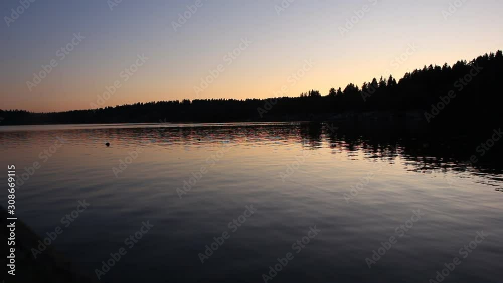 Sunset on Lake Washington, Seattle, USA Sunset on Lake Washington, Seattle, USA
