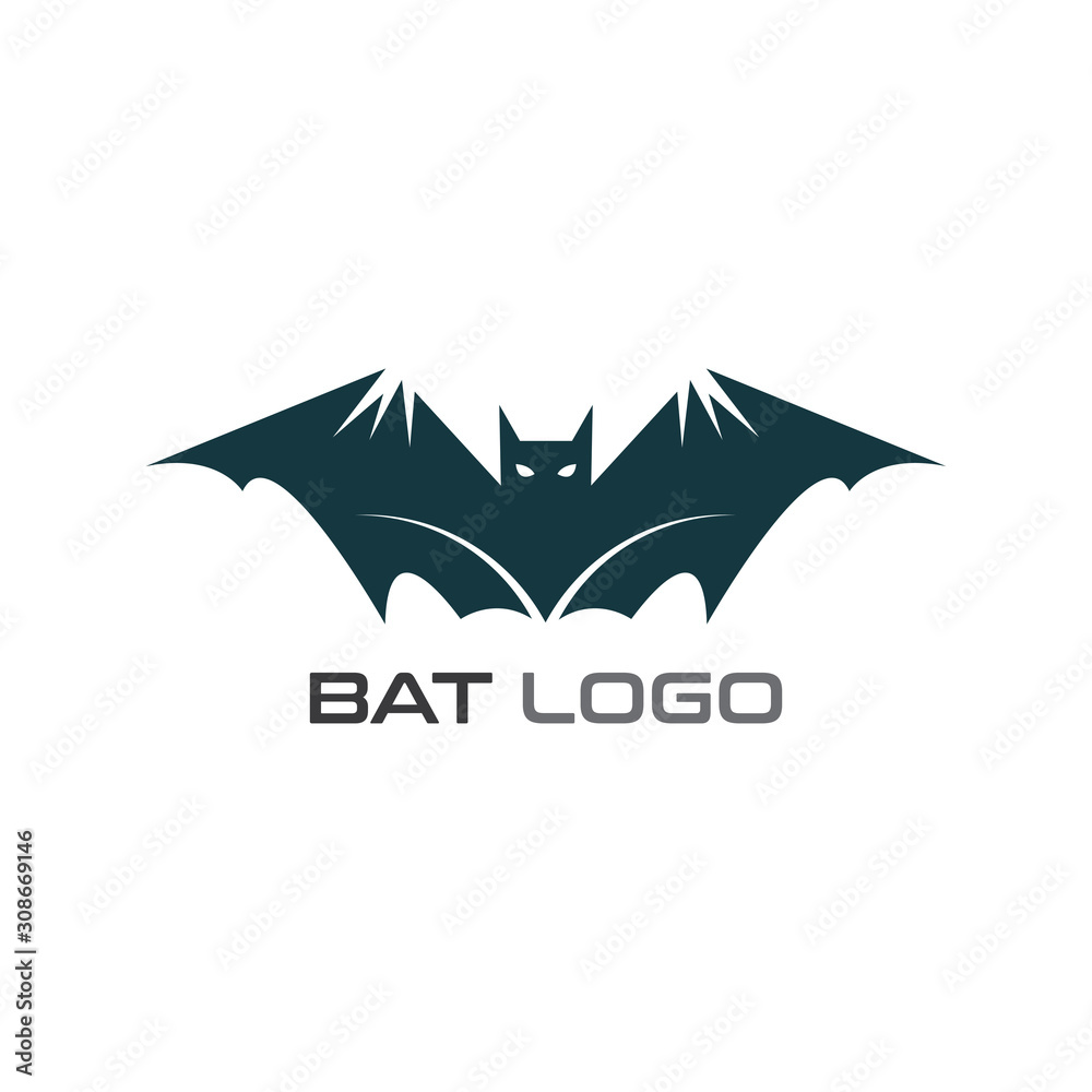 Bat open wings Logo concept elements icon template Bat open wings Logo concept elements icon template