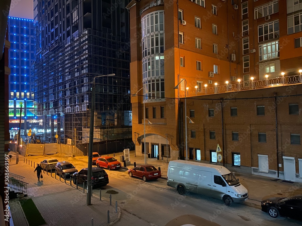 street in the city at night