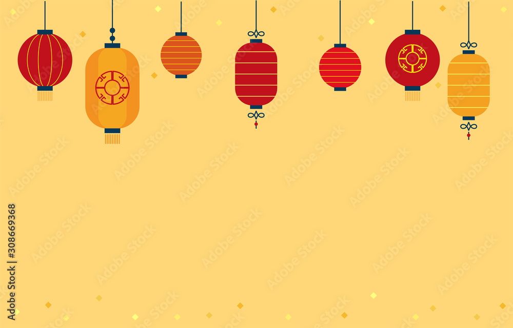 Obraz premium Chinese lantern background for decoration.