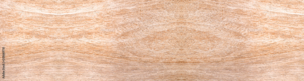 Naklejka premium Panorama wood wall with beautiful vintage brown wooden texture background