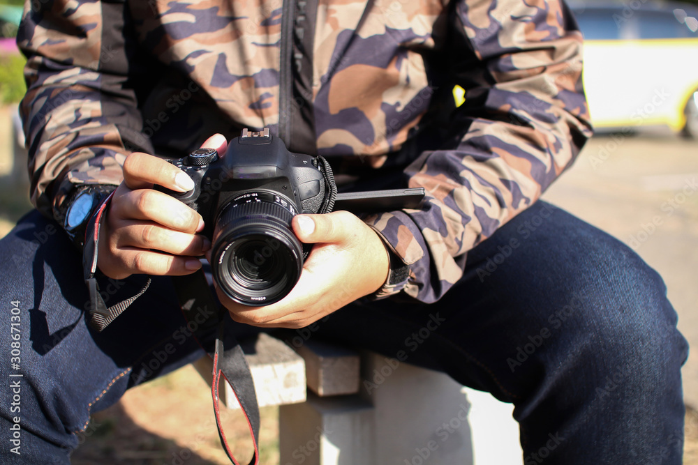 Fototapeta premium photographer with camera
