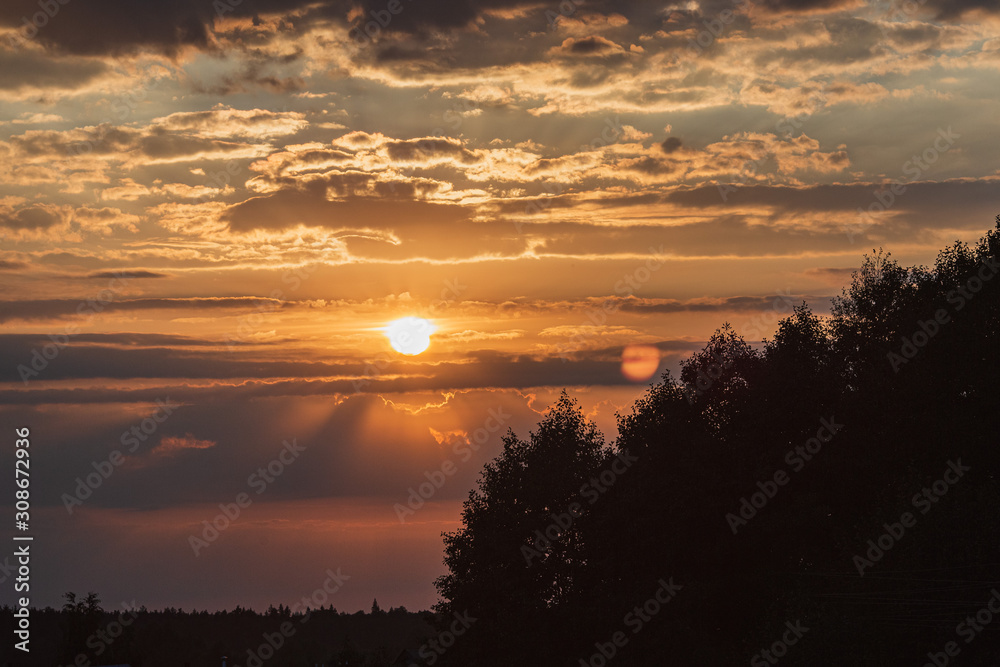 Majestic sunsets of Nizhny Novgorod region