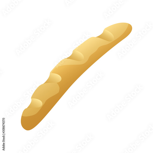 Vector illustration of French baguettes isolated on a white background