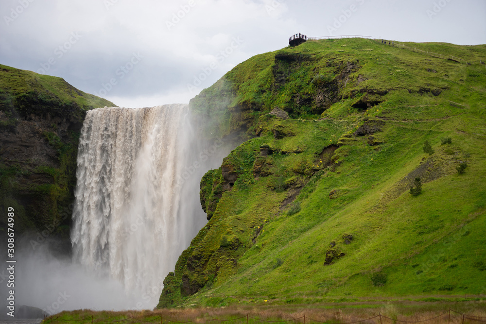 Fototapeta premium Skogafoss waterfall, the biggest waterfall in Skogar. Iceland