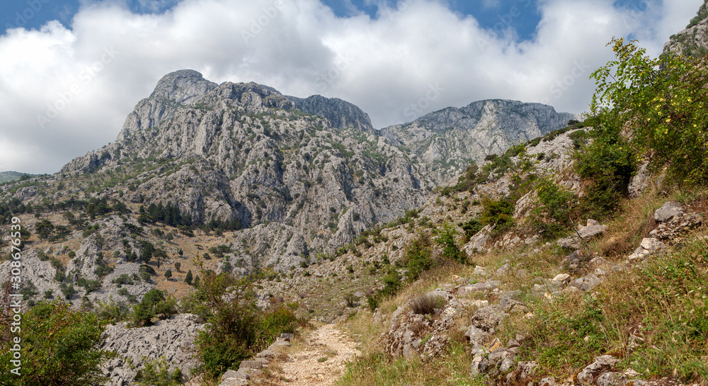 landscape in the mountains, Kotor, Montenegro