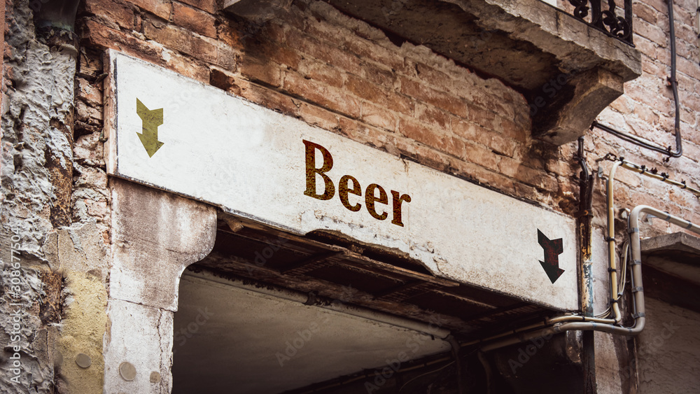 Street Sign to Beer