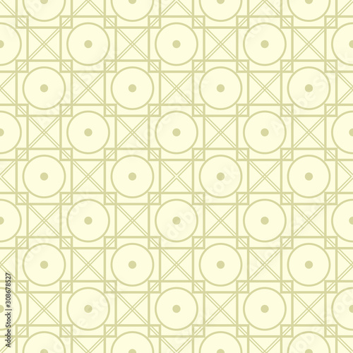Olive green seamless pattern. Geometric background