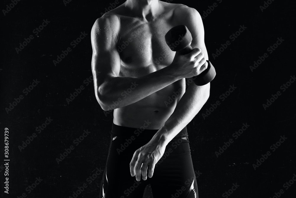 Naklejka premium pumped up man