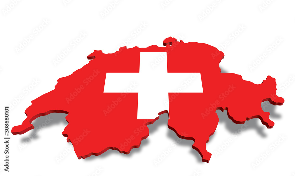 Fototapeta premium swiss map 