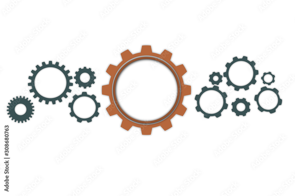 gears isolated on white background