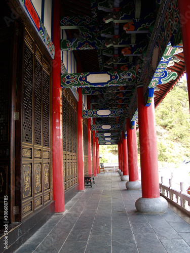 The walkway between the red pillars. © Thanakon_s