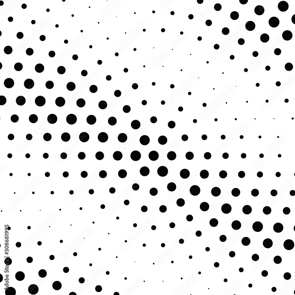 Abstract halftone dotted background. Monochrome pattern with dot and circles.  Vector modern pop art texture for posters, sites, business cards, cover postcards, interior design, labels, stickers.