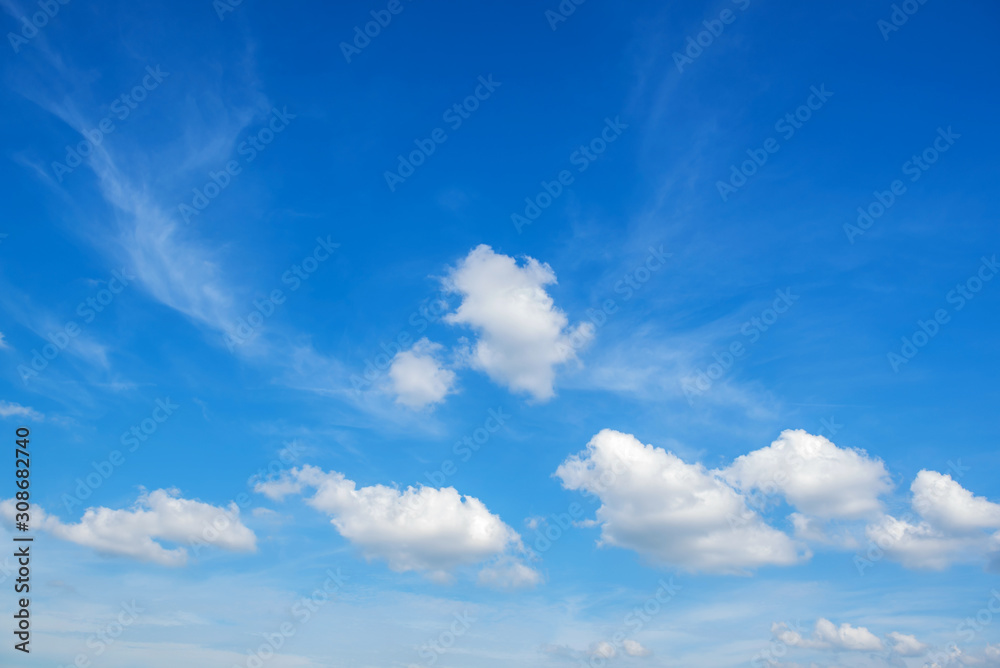 Sky and clouds with a beautiful light in the morning