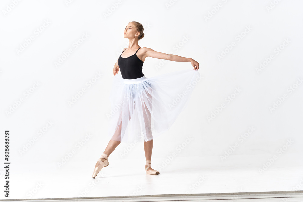 young dancer in action isolated on white young dancer in action isolated on white