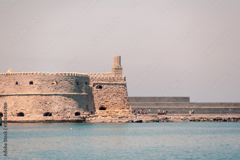 Heraklion, Greece casual view on the The Koules fortress at summer day